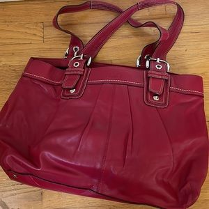 red AUTHENTIC COACH bag. great condition!